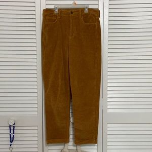 Yellow American Eagle Corduroy Pants